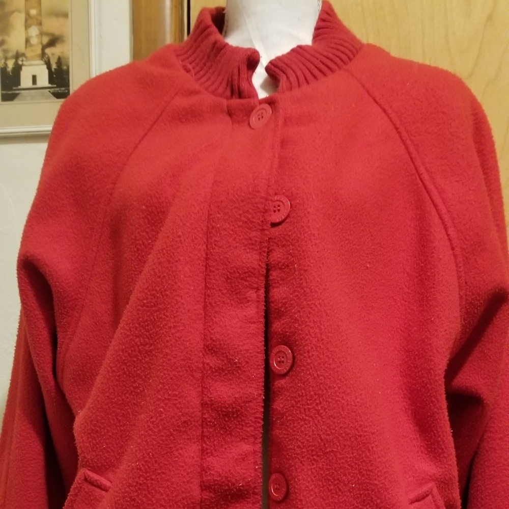 soft and comfortable red jacket